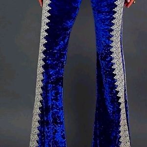 Gorgeous Royal blue crushed velvet pants